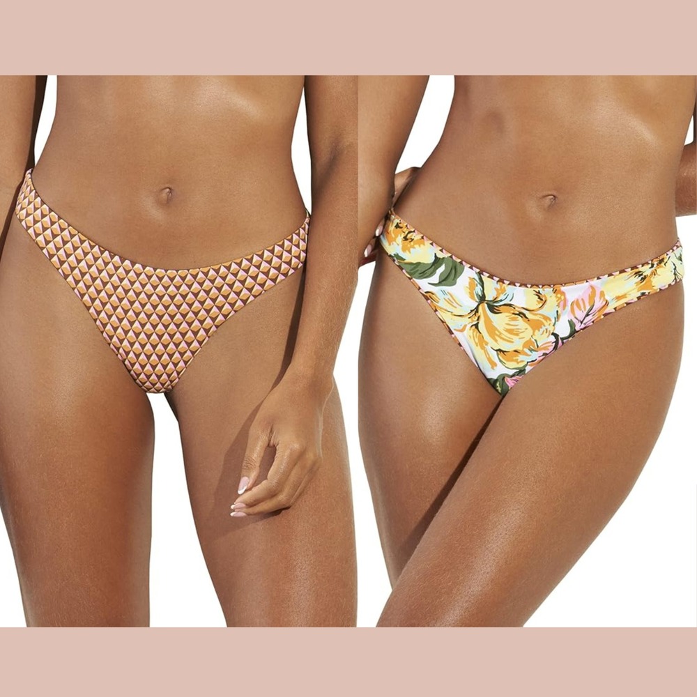 NEW $69 Maaji [ Large ] Kaleidoscope Vibes Flirt Reversible Bikini Bottom U1481‎